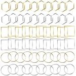 60pcs Earrings Beading Hoop for Jewelry Making, FANMAOUS Earrings Findings Hoops Earring Charms Open Bezel Pendant Frame for DIY Craft,Earring Necklace,Crafts Supplies(3 Sizes)