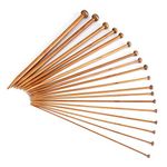 36Pcs Knitting Needles with Single Pointed Sets 18 Sizes from 2.0mm to 10.0mm