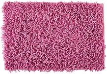 Tache Cotton Chenille High Pile Bathroom Rug Mat 16 x 24 - Luxury Soft Absorbent Shaggy All Area Carpet Rug for Bath Room tub Shower Bathmat Kitchen Doormat, Magenta Pink