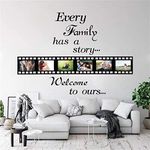 BIUBIUGO Every Family Has a Story,Family Wall Stickers Contains 6 Pcs 4x6in Picture Frame,Wall Stickers for Living Room Family Inspirational Wall Stickers Quotes