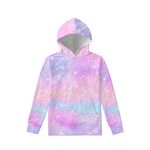 WELLFLYHOM Unisex Kids Teens Sweatshirts Youth Girls Boys Hoodies and Sweaters Hooded Pullover Tops Age 6-16, Star Galaxy Space, 11-13 Years