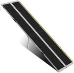 WHALEMOTOR Portable Wheelchair Ramp 10FT, Anti-Slip Aluminum Folding Portable Ramp, Wheelchair Ramps for Home, Weight Capacity Up to 600 LBS