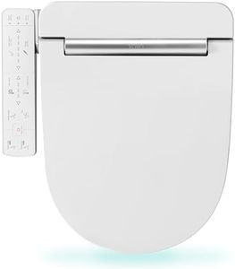 VOVO VB-3100SR Round Bidet Toilet Seat, Warm Water, LED Light, Heated Seat, White, Dryer, Stainless Steel Nozzle, Made in Korea