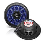 BOSS Audio Systems MRGB65B 200 Watt (Per Pair), 6.5 Inch, Full Range, 2 Way Marine Speakers, (Sold In Pairs) Multi Color LED Illumination with Wireless Radio Frequency Remote