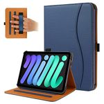 FANRTE iPad Mini 6th Generation Case 8.3 Inch 2021, Premium PU Leather Folio Stand Smart Protective Cover, Multi-Viewing Angles and Auto Wake & Sleep Function for iPad Mini 6th Gen (Dark Blue)