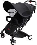 Waterproof Baby Strollers Sun Shade Canopy Universal for Pram Baby Carriage/Pushchair Sun Cover UV Protection Screen Insect Bug Netting Cover for Pram