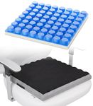 FOVERA Premium Gel Seat Cushion – Soft Velvet Cover & Grid Gel Design for Sciatica, Tailbone & Pressure Sores – Cooling Comfort for Office, Car & Wheelchair – 16 x 16 Inch, Black