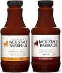 Jack Stack Barbecue Original and Spicy Sauce - Kansas City BBQ Sauce 2 Pack - Spicy & Original Smoked KC BBQ Sauce (2, 18oz Bottles)