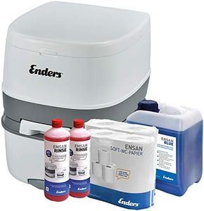 Enders WC Chimique Portable - Kit de démarrage Blue 5,0 Supreme avec Produit additif et Papier hygiénique - Toilette Chimique