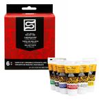 Speedball Block Printing Inks 1.25oz 6/Pkg-Oil-Based