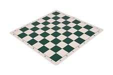 The House of Staunton Regulation Silicone Tournament Chess Board - 2.25" Squares Green & Natural by US Chess Federation