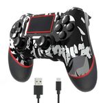 SZDILONG Upgraded Controller for Ps4 Gamepad Compatible with Ps4/Pro/Slim/PC,Touchpad/Stereo Headphone Jack/Six-axis Motion Control/Charging Cable (Skull)