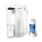 Waterdrop Electric Water Filter Pitcher, Rechargeable 200-GallonWater Dispenser, Instant 15-Cup Countertop System, NSF/ANSI 401&53&42&372, Reduce PFAS, Lead, Chlorine, White, Does not Lower TDS