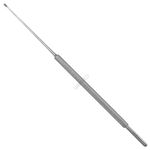 Gromed Rosen Curette/Micro Ear Curette Angled (Upward), Round Knurling Handle 6.5”/16.5cm, Round Cup S.Steel ENT Surgical Instruments