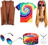 SATINIOR Men Hippie Costume Sets Ti