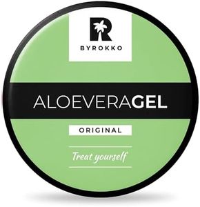 BYROKKO Gel d'aloe vera, lotion après-soleil, gel après-bronzage à absorption rapide, rafraîchissant, hydrate intensément, régénère et prévient l'exfoliation, soin naturel après soleil (215 ml)