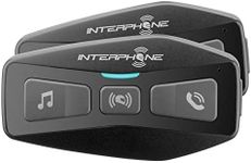 Interphone UCOM2 - Twin Pack - Intercom Bluetooth 5.0 Helmet for Motorcycle, Pilots, Distance 600M, Autonomy up to 12 Hours, MP3, GPS, IP67 Waterproof, for All Helmets