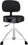 TENTOTEN Drum Throne with Backrest Drum Chair, Portable Removable Drum Throne Seat Soft Velvet Top Hydraulic Drum Stool for Adults with Adjustable Backrest & Memory Foam