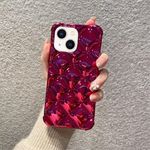 US LITE Jelly Soft 3D Plating Phone Case for iPhone 15 (TPU | Rose Red)