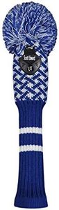 Scott Edward 1PCS Hybrid Head Cover Knit, for Fairway Wood Hybrid, with Rotating Number Tags (Hybrid, Blue Reticulated)