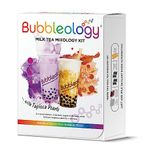 Bubbleology Milk Tea Mixology Kit with Tapioca Pearls (Pack of 1) Makes 4 Delicious Bubble Teas | 2 Brown Sugar Milk & 2 Taro Milk with Instant Tapioca Pearls