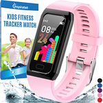 Inspiratek Kids Fitness Tracker for Girls and Boys Age 5-16 (4 Color)- Waterproof Fitness Watch for Kids with Heart Rate Monitor, Sleep Monitor, Calorie Counter and More - Kids Activity Tracker (pink)