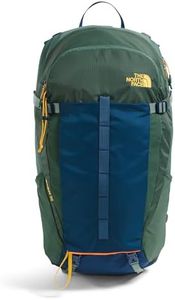 THE NORTH FACE Basin 36 Litre Technical Daypack with Rain Cover | Unisex Backpack, Padded Hipbelt, Chest Strap, Duck Green/Shady Blue, One Size