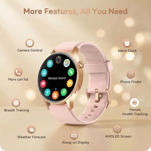 Women’s Smart Watch with AMOLED Display – Call, Fitness, Heart Rate, 3ATM