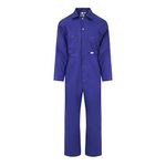 Ladies Zip Front Boilersuit Workwear Boiler Suit Coverall Overall Womens Girls (12 (36" Chest), Royal Blue)
