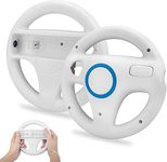 TechKen 2PCS Mario Kart Wii Steering Wheels, Mario Kart Racing Wheel for Nintendo Wii, Mario Kart, Tank, more Wii or Wii U racing games