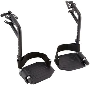 Invacare Wheelchair Legrest with Heel Loops & Swing-Away Design, Adjustable Footrest Length and Flip-Up Aluminum Footplate, Easy-to-Install, Compatible with Most US Wheelchairs & Transport Chairs