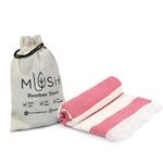 Mush Bamboo Turkish Towel | 100% Bamboo |Ultra Soft, Absorbent & Quick Dry Towel for Bath, Beach, Pool, Travel, Spa and Yoga | 29 x 59 Inches (Red Stripes)