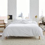 Brooklinen Luxury Percale 4 Piece Sheet Set - 100% Cotton, Full Size in White - 1 Fitted Sheet, 1 Flat Sheet, 2 Pillowcases | Best Sheets for Hot Sleepers