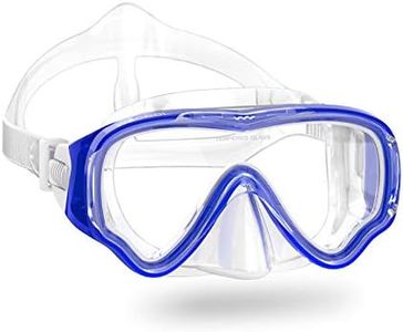 WACOOL Kids Snorkeling Diving Scuba Swim Swimming Mask Anti-Fog Coated Glass Diving Anti-Splash Guard (Kids, Dark Blue)
