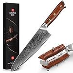 Damascus Chef Knife VG10 Knife Kitchen Knife Damascus Knife Kitchen Professional Chef Knife-Professional Kitchen Knife-Razor Sharp-Natural Rosewood Handle-Gift Box-Yu Series