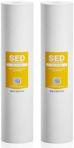 Max Water 20 inch x 4.5 inch, 10 Micron Replacement Sediment Water Filter Cartridge for Whole House, Melt Blown Filtration Fiber for Heavy Duty (Pack of 2)