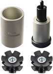 Bike Bicycle Fork Star Nut Setting Installer Install Tool with 2 Free Star Nuts - Size 1-1/8”