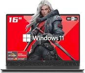 MALLRACE 2025 AMD Gaming Laptop, 15.6 inch Laptop Computer with AMD Ryzen 7 5000 Series(8C/16T, Up to 4.5GHz), 16GB RAM 512GB NVMe SSD Laptop, Radeon RX Vega 8 Graphics, WiFi-6, Backlit KB, HDMI