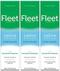 Fleet Laxative Saline Adult Enema-Ready To Use-Soft, Flexible Comfortip, 70% Extra Volume-7.8 Fl Oz Per Bottle- Pack Of 3