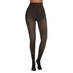 Fleece Lined Tights Women - Winter Warm Thermal Thick Tights for Women Pantyhose Fake Translucent Leggings