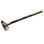 Roughneck Gorilla ROU65908 Durable Fibreglass Sledge Hammer With Shock Absorbing Grip, Black, 8lbs/3.6kg
