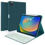 Keyboard Case for iPad Pro 12.9 inch for iPad 2022/2021/2020 (6th/5th/4th Gen) with Pencil Holder, 7 Color Backlit Detachable Keyboard(Teal)