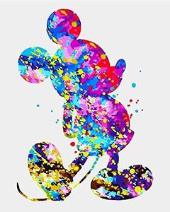 LukFun Pintura por números para adultos, raje de Pintura acrílica digital para niños, 40 x 50 cm (Color Mouse, sin marco)