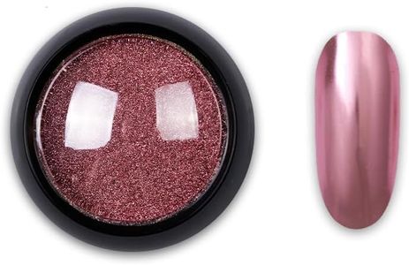 Chrome Nail Powder, Mirror Holographic Nail Glitter Metallic Chrome Powder Reflective Glossy Nail Powder Pigment Manicure for Nail Art DIY Decoration (Light Rose Gold 06)