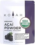 KOYAH - Organic Acai Powder (150g - 50 Servings): Brazil Grown, Freeze-Dried, 100% Pure, No Citric Acid Added, Great in Smoothies and Bowls