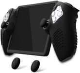 PlayVital Design for PS Portal Silicone Protective Case with Thumb Grips – Enhanced Grip Comfort | Anti-Slip 3D Studded Design | Full Protection | Perfect Fit - Black