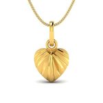 LORDS JEWELS Pure Heart Gold Pendant | 0.8 Gram BIS Hallmarked 22kt Yellow Gold | No Chain Included