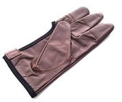 starlingukp Quality Traditional Genuine Leather Archery Gloves. Full Tip Shooting Gloves. (Large)