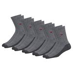 NAVYSPORT 5 Pairs Men's Socks Trainer Cotton Crew Socks, Pack of 5 (Shoe Size: 5-8, Grey)