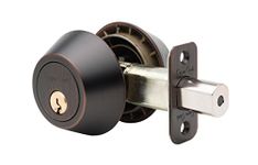 Copper Creek DB2420TB Double Cylinder Deadbolt, Tuscan Bronze, Key Lock, 1-Inch Throw